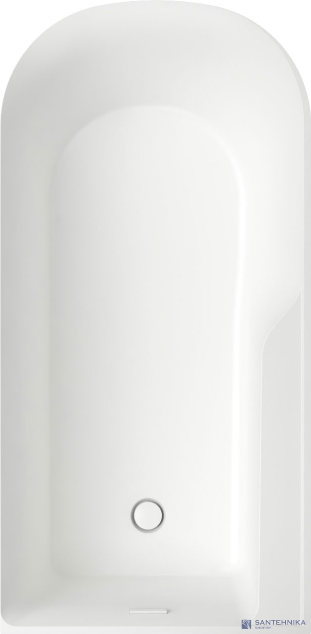 Отдельностоящая акриловая ванна Wellsee Camellia 2.0 правая 167x82, слив белый