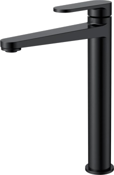 Смеситель для умывальника высокий AQUAme Novara AQM6914MB, черный - фото