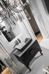 Мебель для ванной Antonio Valanti NeoArt Раковина из керамики с чёрной тумбой и с зеркалом - фото2