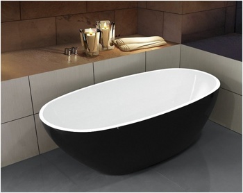 Акриловая отдельностоящая ванна Esbano Sophia (black) 170х85 - фото2