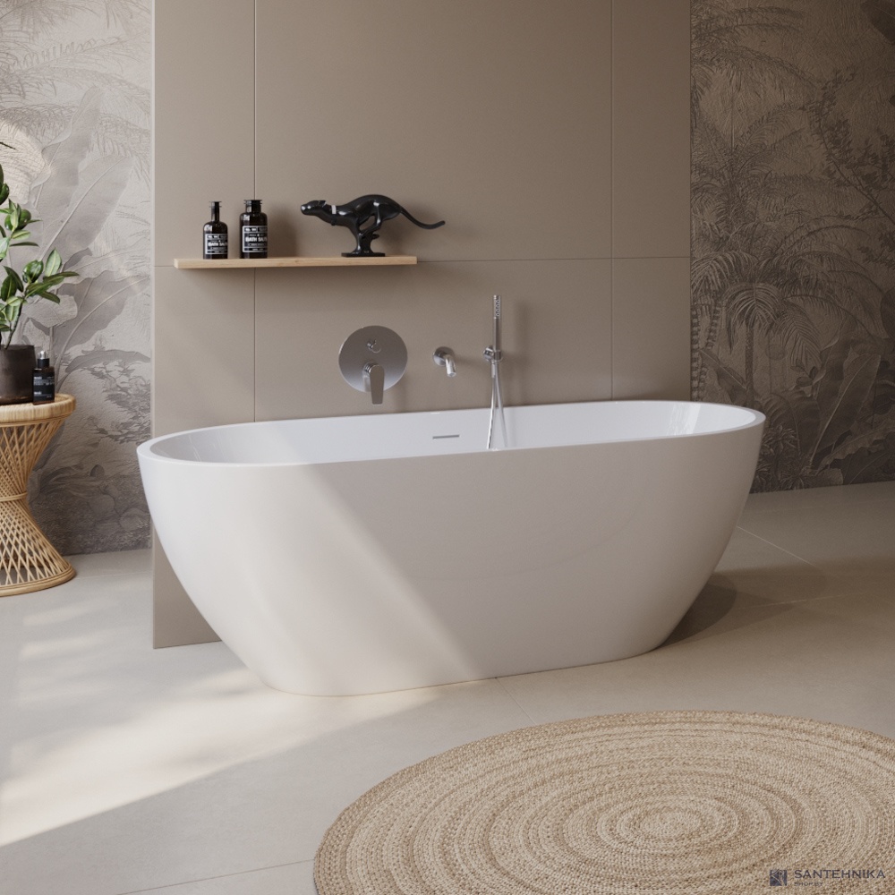 Акриловая отдельностоящая ванна BelBagno BB701-1400-720-K