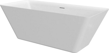 Акриловая отдельностоящая ванна AQUAme AQM3502GW, белый 170х80 см  - фото