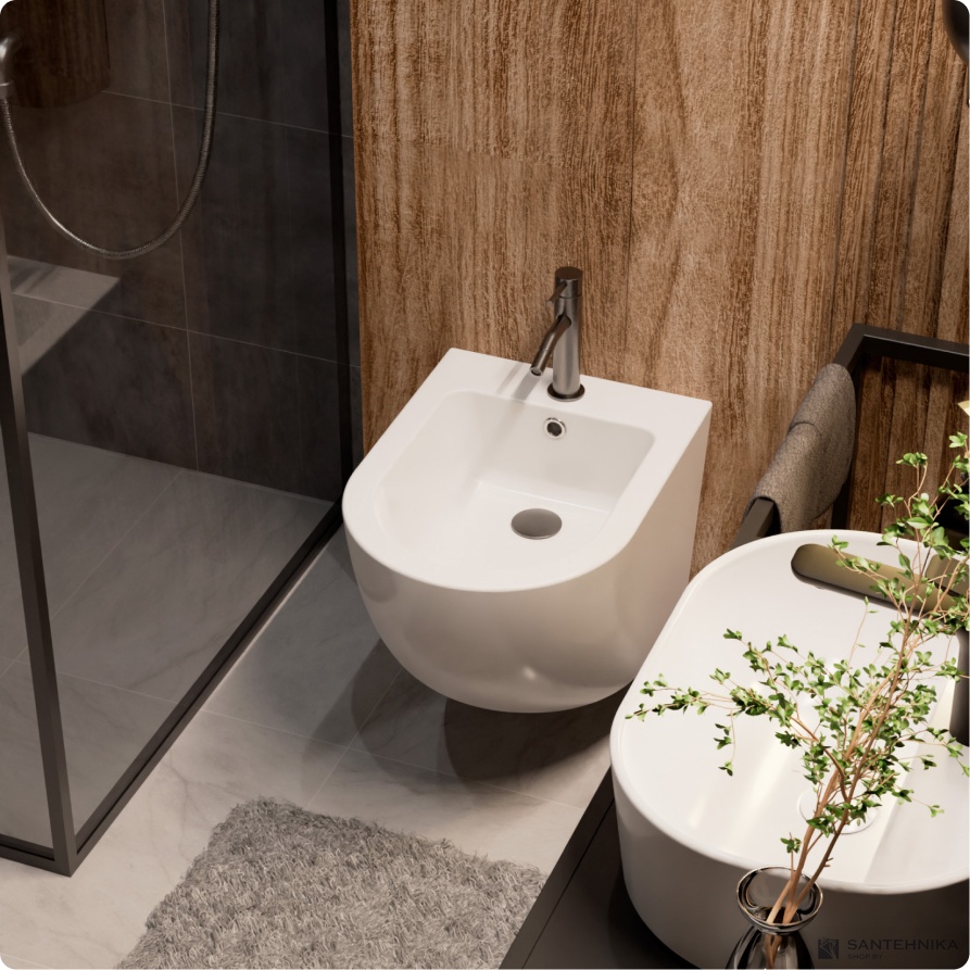 Смеситель для биде AQUAme Siena AQM6216GM, графит