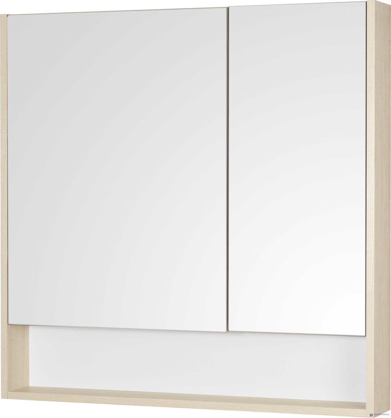 Зеркальный шкаф Aquaton Сканди 90 белый, дуб верона 1A252302SDB20