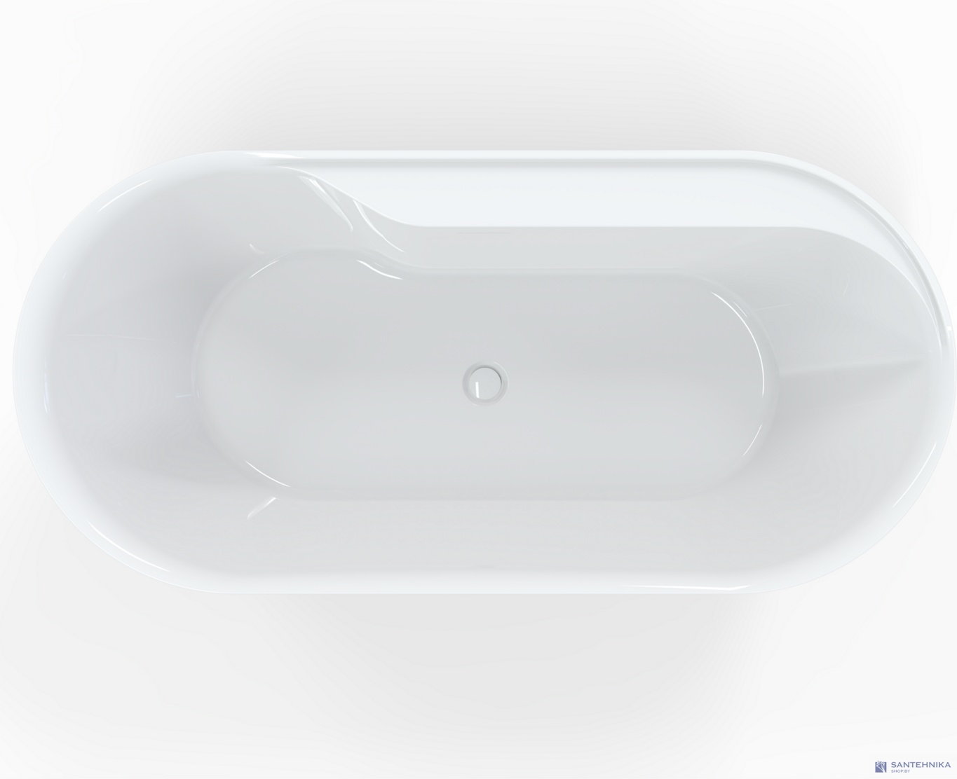 Акриловая отдельностоящая ванна AQUAme AQM3505GW-R, белый 180х85 см 