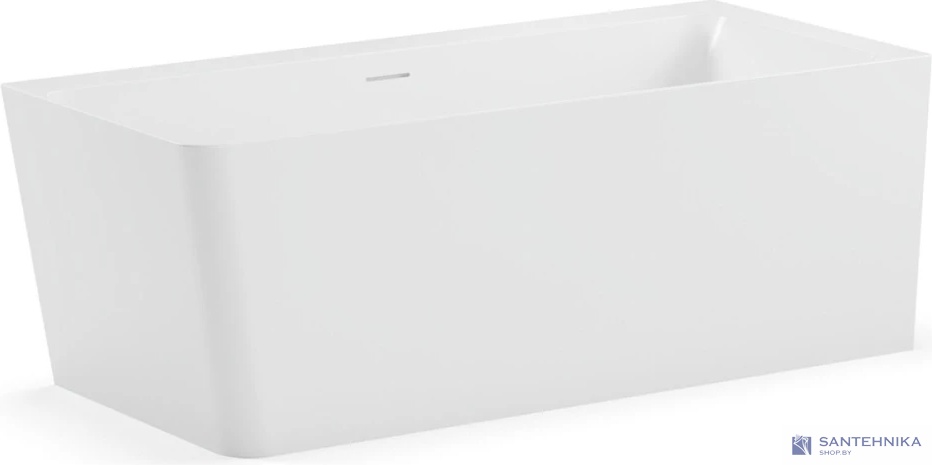 Каменная ванна Canterno Гандия 160R, белый глянцевый