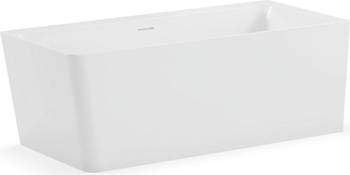 Каменная ванна Canterno Гандия 160R, белый глянцевый - фото