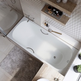 Чугунная ванна Wotte Start 160х75 с отверстиями для ручек - фото2