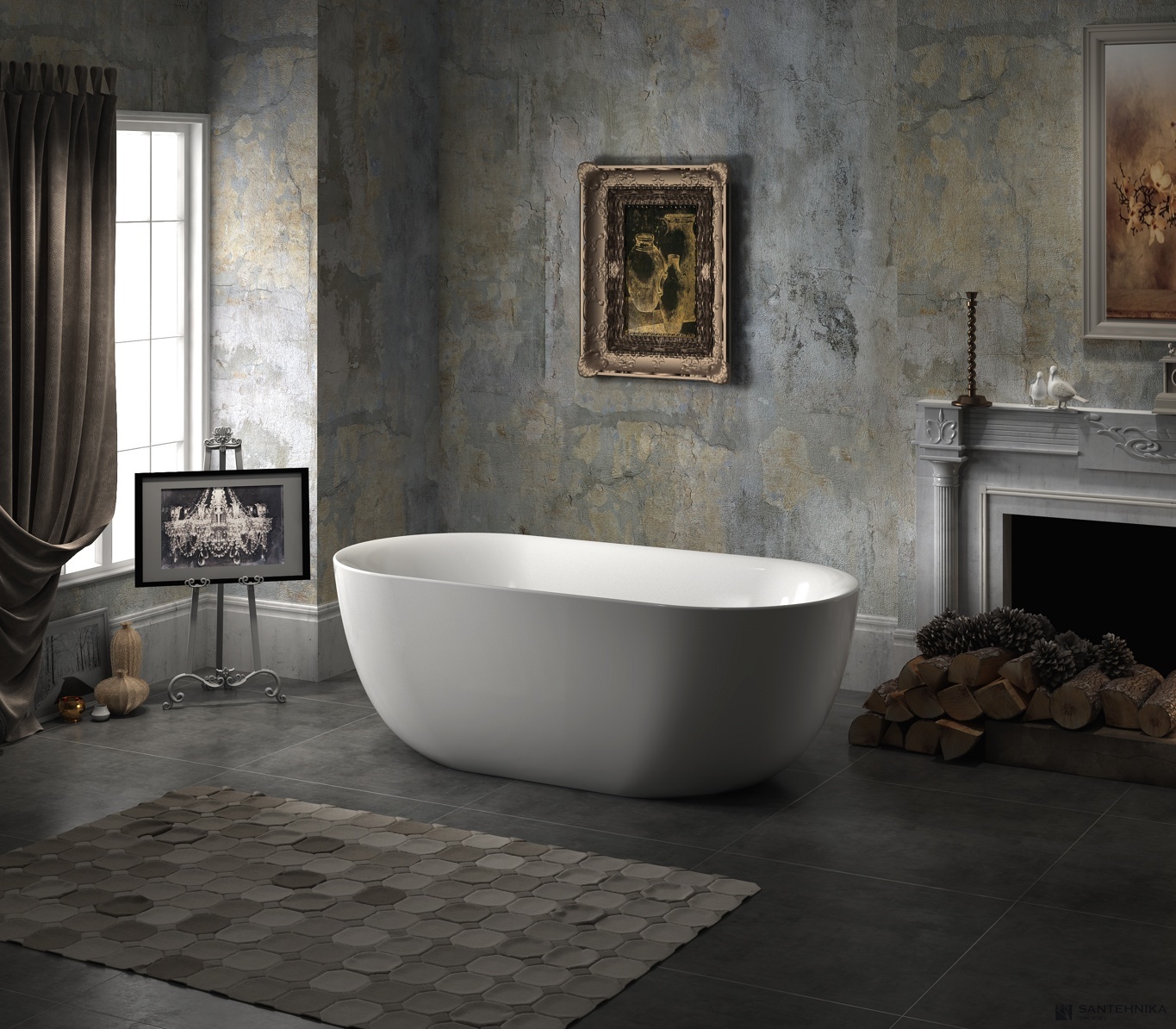 Акриловая отдельностоящая ванна BelBagno BB27