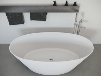 Каменная ванна Canterno Альмерия 160, белый глянцевый - фото2