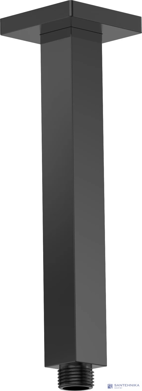 Душевой кронштейн 20 см AQUAme Savona AQM8705MB, черный