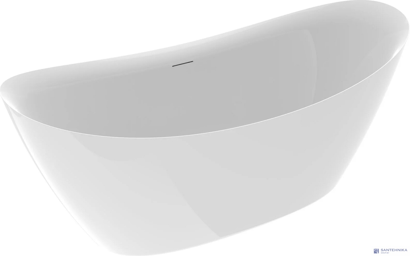Акриловая отдельностоящая ванна AQUAme AQM3504GW, белый 170х75 см 