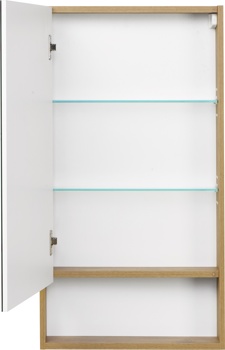 Зеркальный шкаф Aquaton Сканди 45 белый, дуб рустикальный 1A252002SDZ90 - фото2