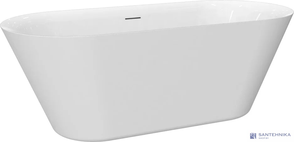Акриловая отдельностоящая ванна AQUAme AQM3501GW, белый 170х75 см 