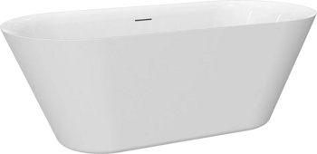 Акриловая отдельностоящая ванна AQUAme AQM3501GW, белый 170х75 см  - фото