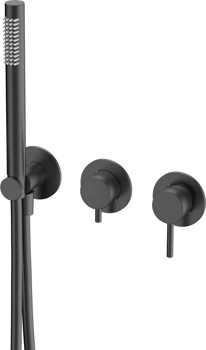 Смеситель 3-х канальный скрытого монтажа AQUAme Siena AQM8805MB, черный - фото