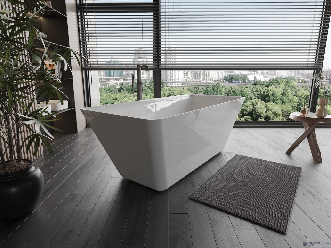 Акриловая отдельностоящая ванна AQUAme AQM3502GW, белый 170х80 см 