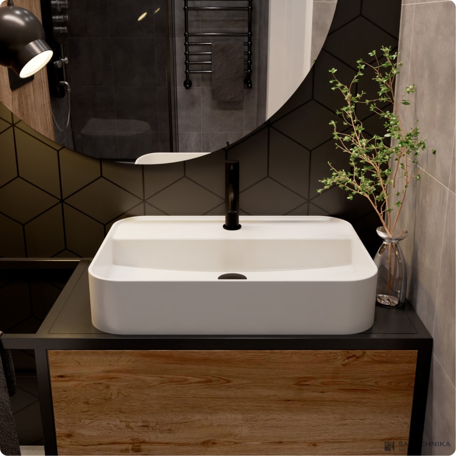 Смеситель для умывальника AQUAme Siena AQM6210MB, черный