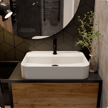 Смеситель для умывальника AQUAme Siena AQM6210MB, черный - фото2