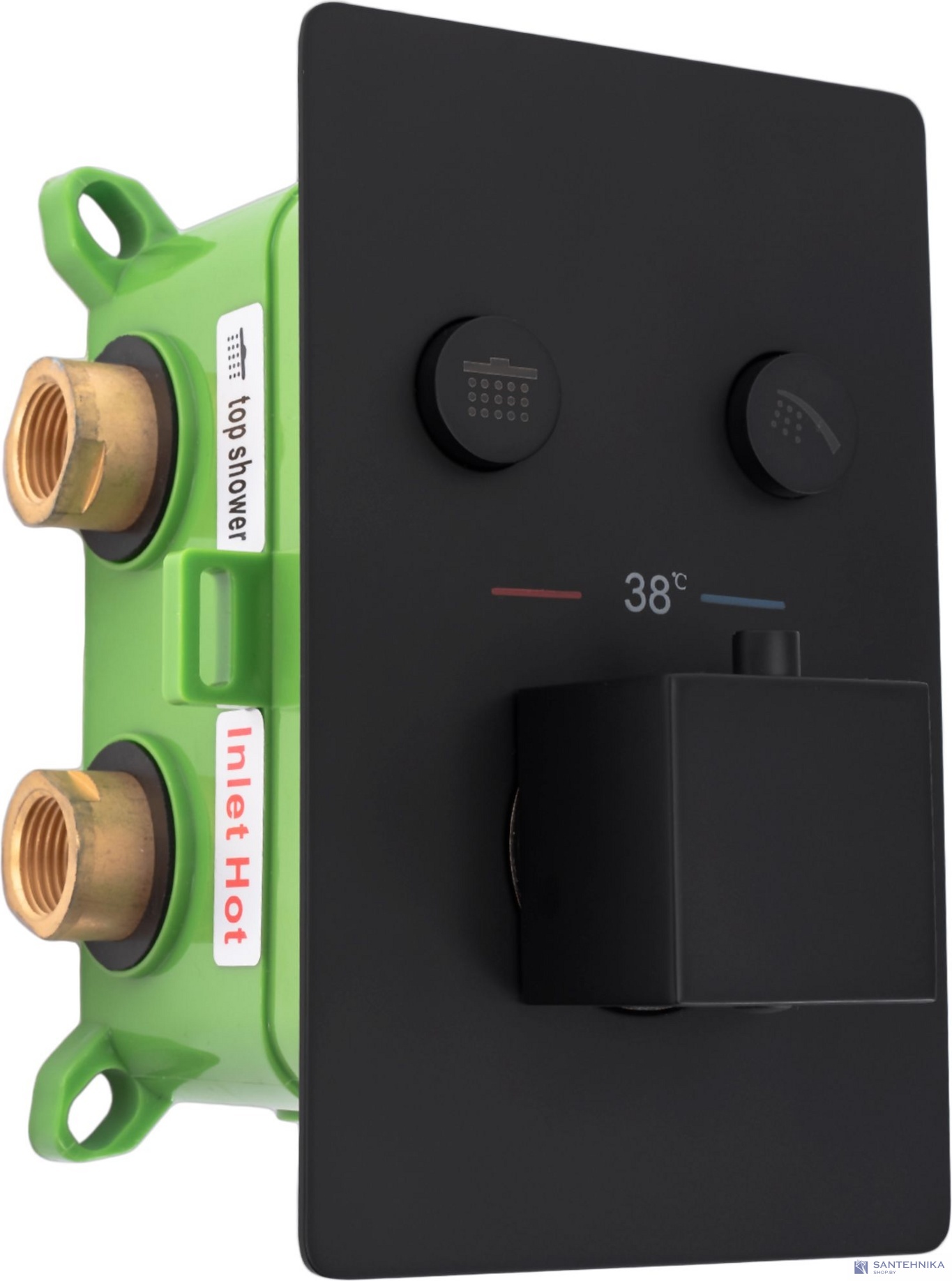 Душевая система скрытого монтажа Rea Fenix Davis Black REA-P6357