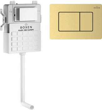 Комплект 3 в1 инсталляции для приставного унитаза Roxen Attach 968403 - фото