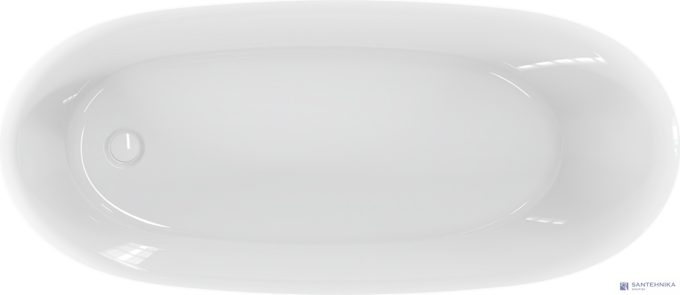 Акриловая отдельностоящая ванна AQUAme AQM3503GW, белый 170х75 см 