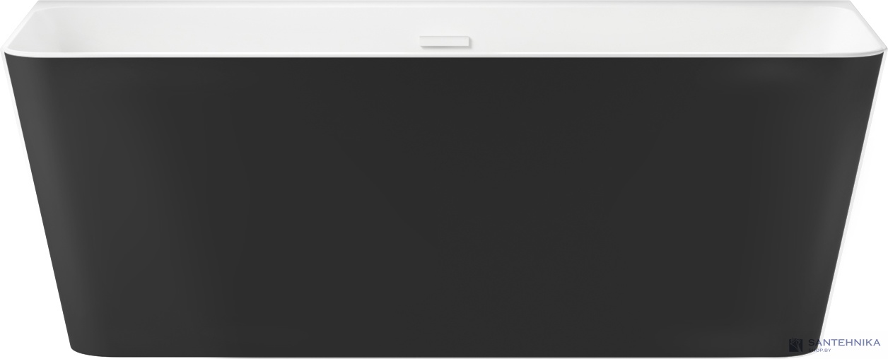 Акриловая ванна Wellsee Bromance 170x78 чёрно-белая, слив белый