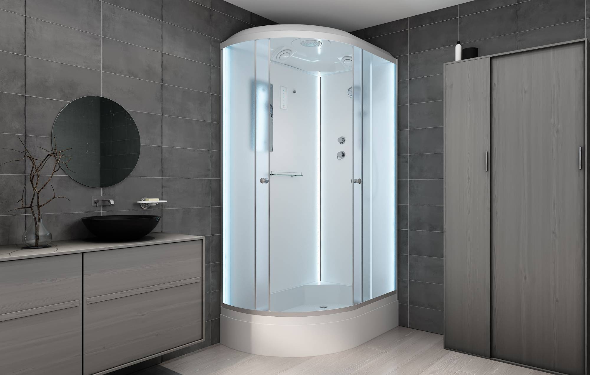 Душевая кабина AvaCan D312S LED R