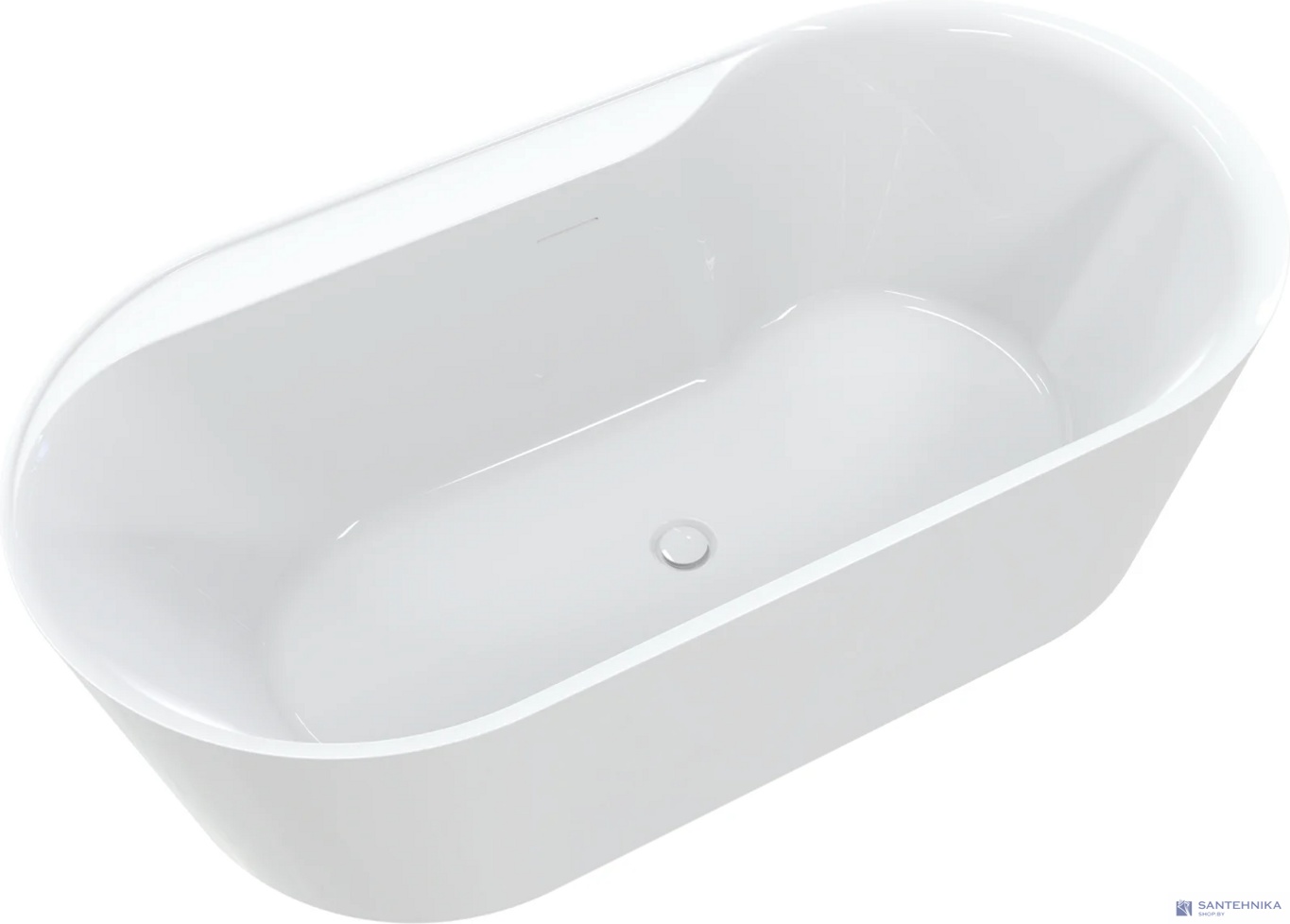 Акриловая отдельностоящая ванна AQUAme AQM3505GW-L, белый 180х85 см 