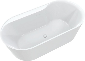 Акриловая отдельностоящая ванна AQUAme AQM3505GW-L, белый 180х85 см  - фото