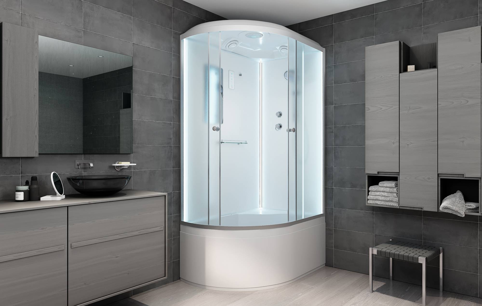 Душевая кабина AvaCan D512S LED R