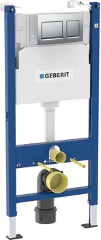 Инсталляционная система Geberit Duofix Alpha 458.233.00.1 + Alpha35, хром матовый - фото