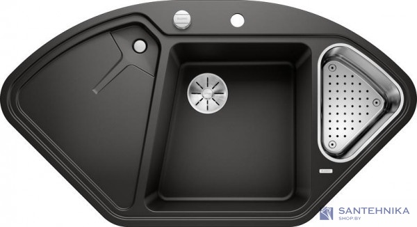 Кухонная мойка Blanco Delta II (черный, с клапаном-автоматом InFino®)