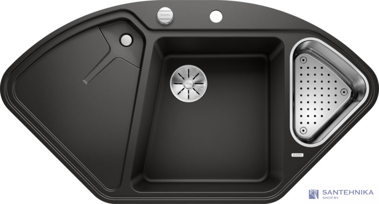 Кухонная мойка Blanco Delta II-F (черный, с клапаном-автоматом InFino®)