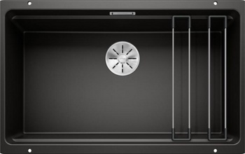Кухонная мойка Blanco Etagon 700-U (черный, с отводной арматурой InFino®) - фото
