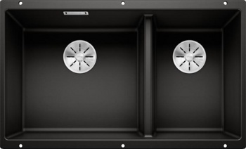 Кухонная мойка Blanco Subline 430/270-U (черный, c отводной арматурой InFino®) - фото