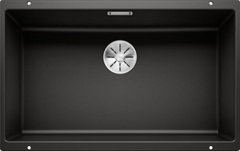 Кухонная мойка Blanco Subline 700-U (черный, с отводной арматурой InFino®) - фото