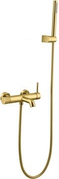 Смеситель для ванны с душевым набором Boheme Uno, золото - фото