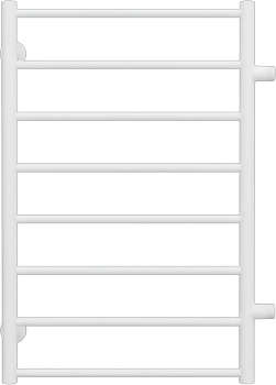 Полотенцесушитель водяной Terminus Аврора П8 500х800 БП 500, белый матовый - фото