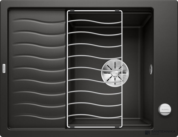 Кухонная мойка Blanco Elon 45 S (черный, с отводной арматурой InFino®)