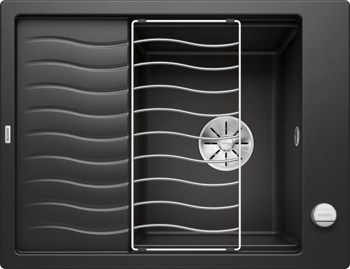 Кухонная мойка Blanco Elon 45 S (черный, с отводной арматурой InFino®) - фото