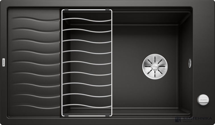 Кухонная мойка Blanco Elon XL 8 S (черный, с отводной арматурой InFino®)