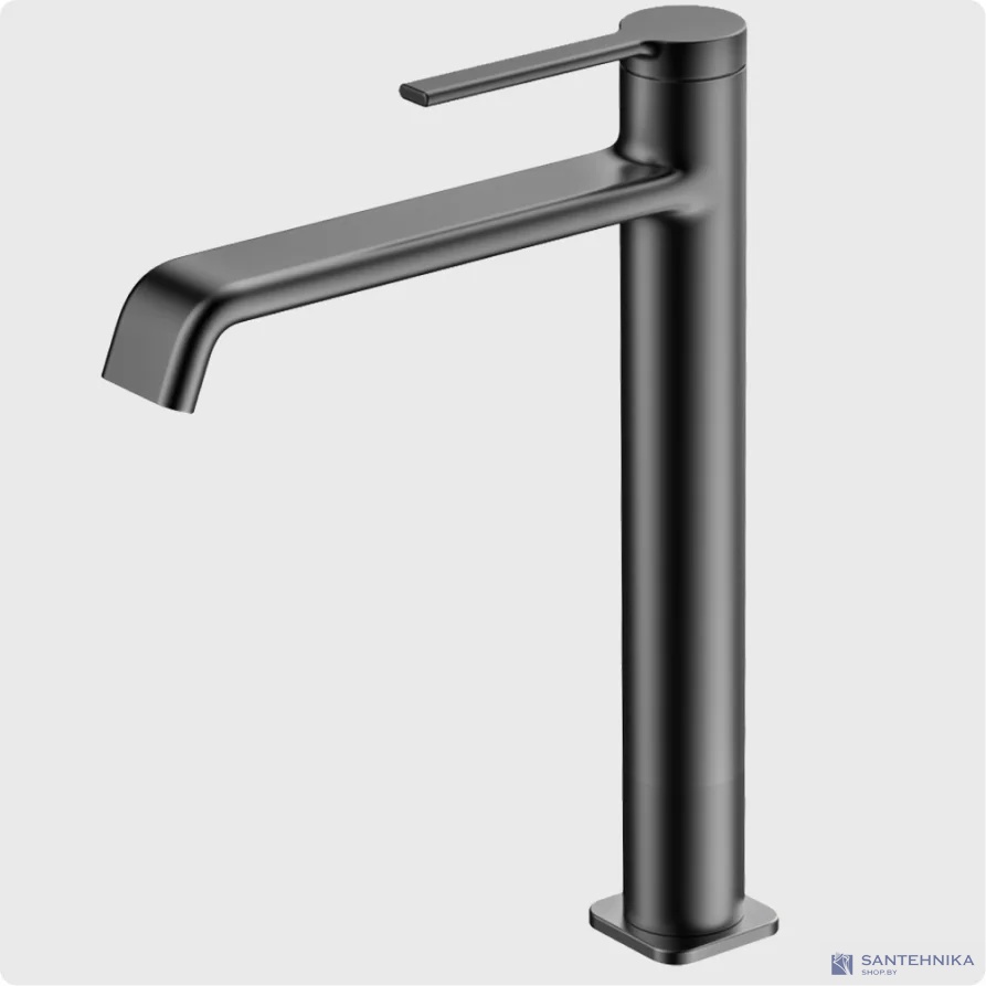 Смеситель для умывальника высокий AQUAme Asti AQM6414GM, графит