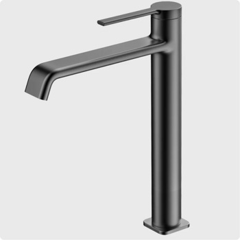 Смеситель для умывальника высокий AQUAme Asti AQM6414GM, графит - фото