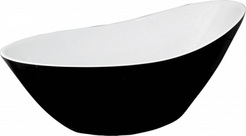 Акриловая отдельностоящая ванна Esbano London (black) 180х80 - фото