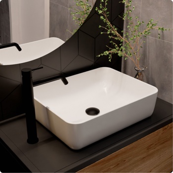 Смеситель для умывальника высокий AQUAme Siena AQM6214MB, черный - фото2