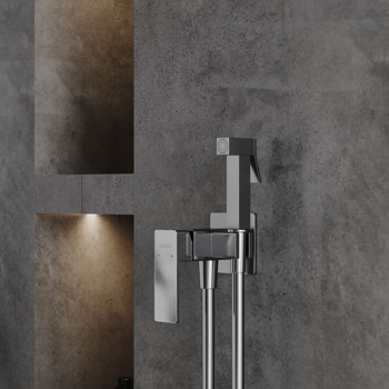 Гигиенический душ скрытого монтажа AQUAme Savona AQM6817CR, хром - фото2