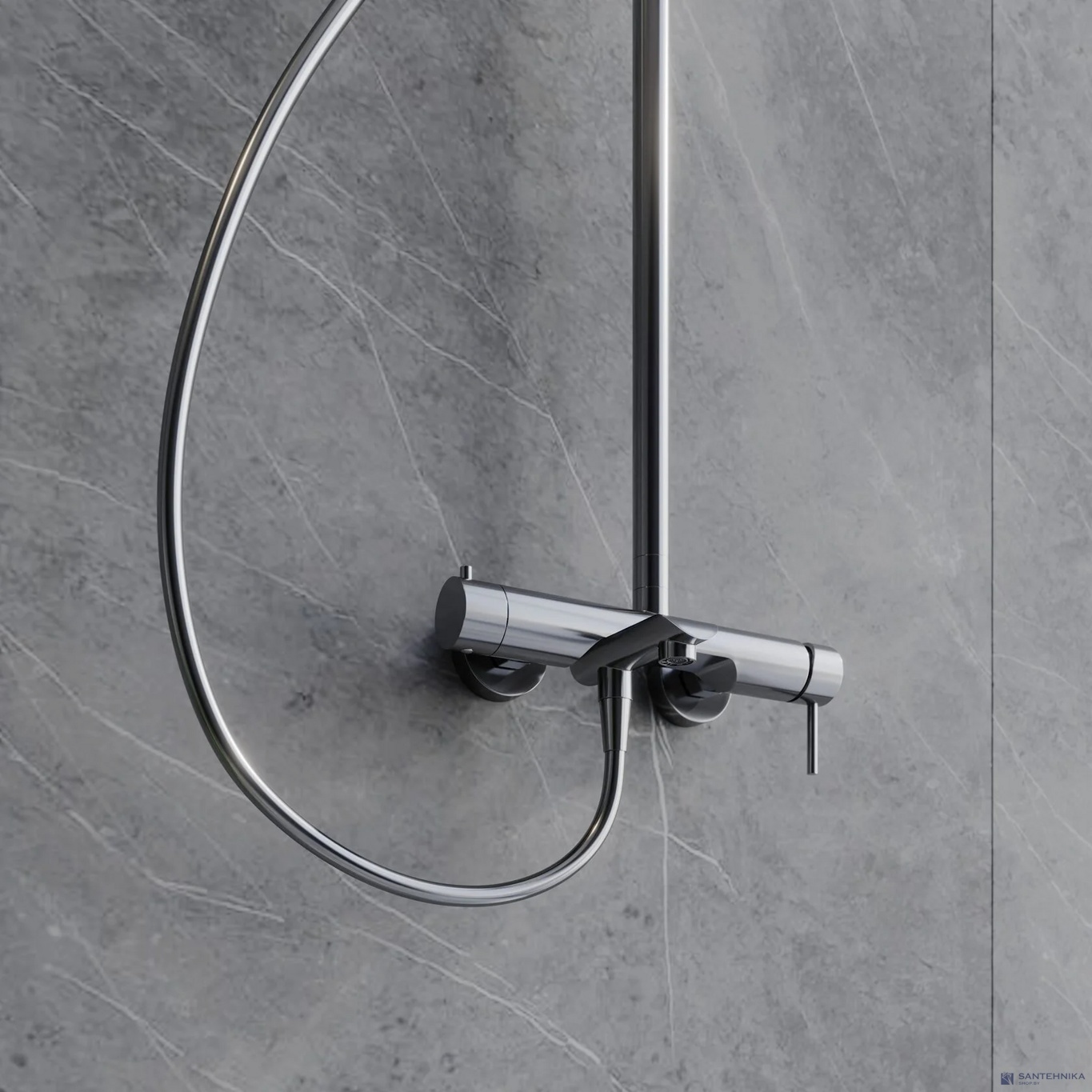 Душевая система для ванны AQUAme AQM8008BC, медь