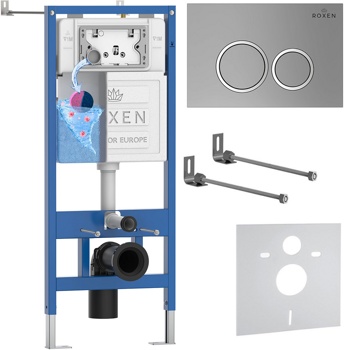 Комплект 4 в1 инсталляции для подвесного унитаза Roxen StounFix Dual Fresh 821002 - фото