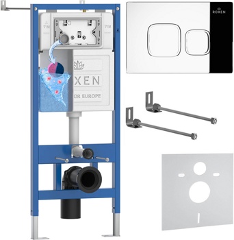 Комплект 4 в1 инсталляции для подвесного унитаза Roxen StounFix Dual Fresh 830081 - фото